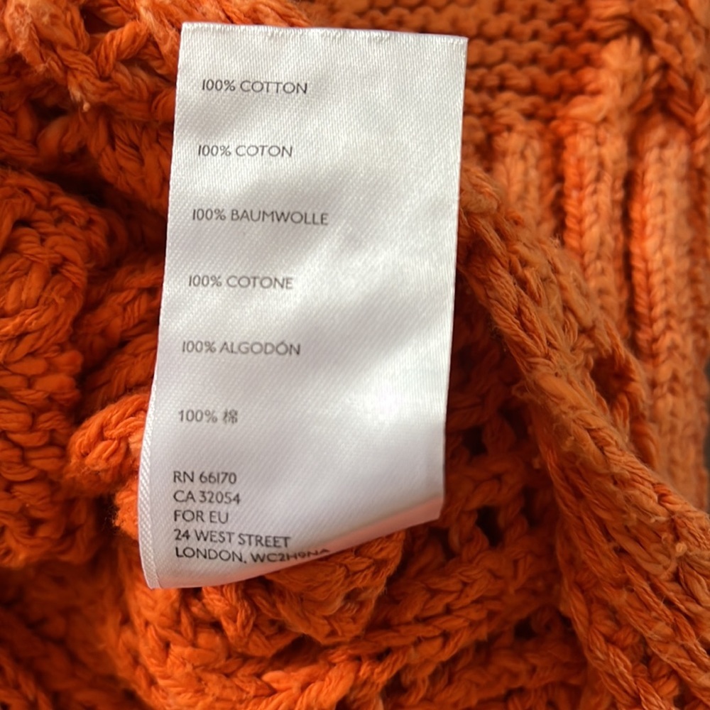 Anthropologie Orange V-Neck Sweater - Picture 7 of 8